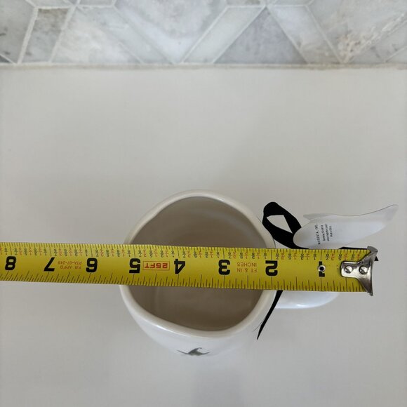 Rae Dunn Eek Ghost Mug with Hat and Pumpkin Basket New White - Picture 10 of 10